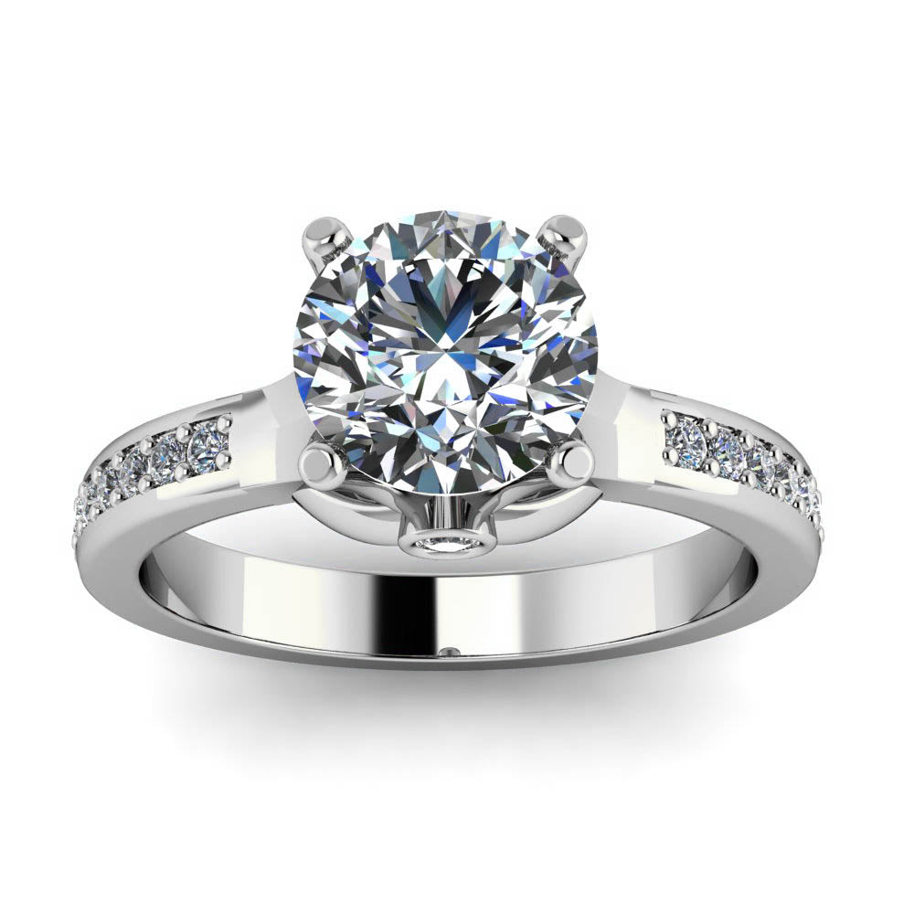 Moissanite Engagement Ring Diamond Setting - Wish - Moissanite Rings