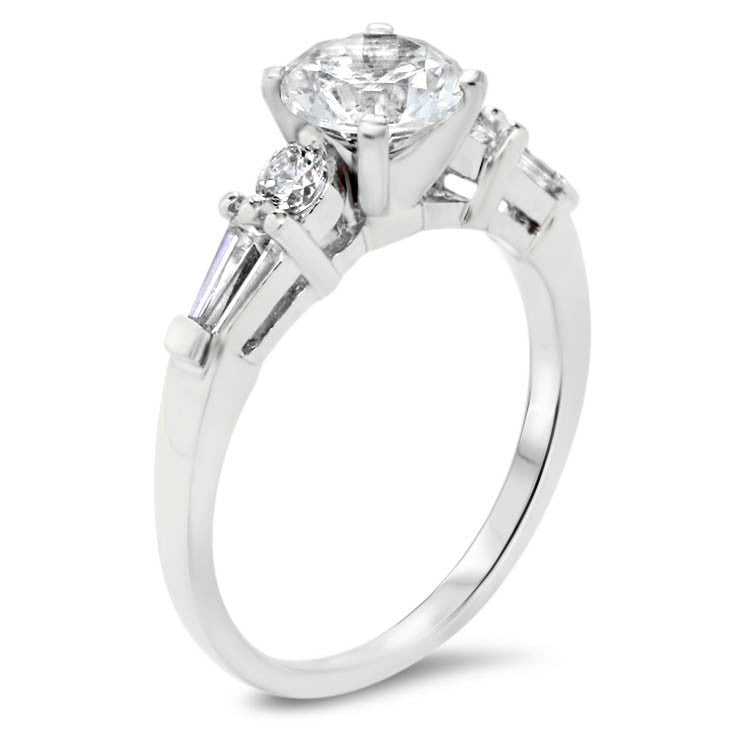 Diamond Accent Wedding Set - Yvette Wedding Set - Moissanite Rings