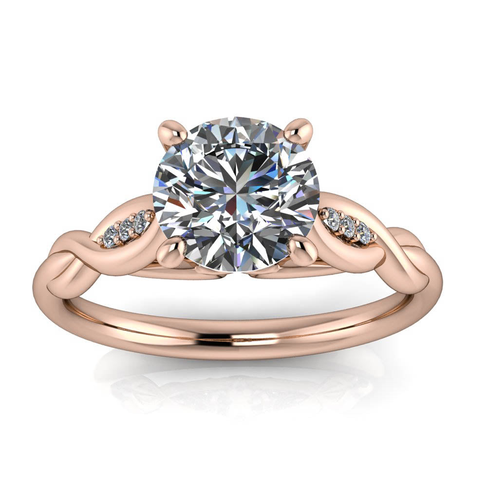 Floral Inspired Engagement Ring Moissanite Center - Wild II - Moissanite Rings