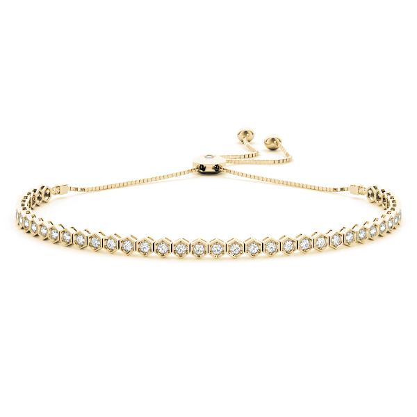 Hexagon Bezel Diamond Bracelet
