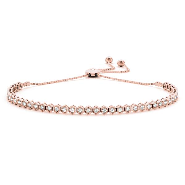 Hexagon Bezel Diamond Bracelet