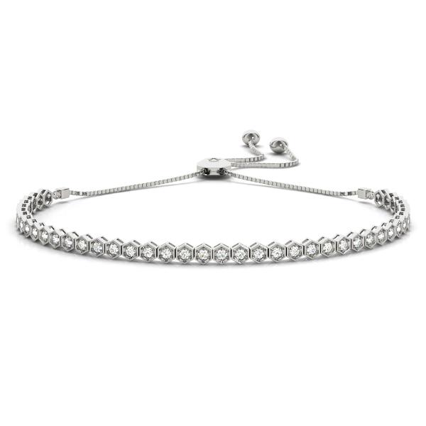 Hexagon Bezel Diamond Bracelet
