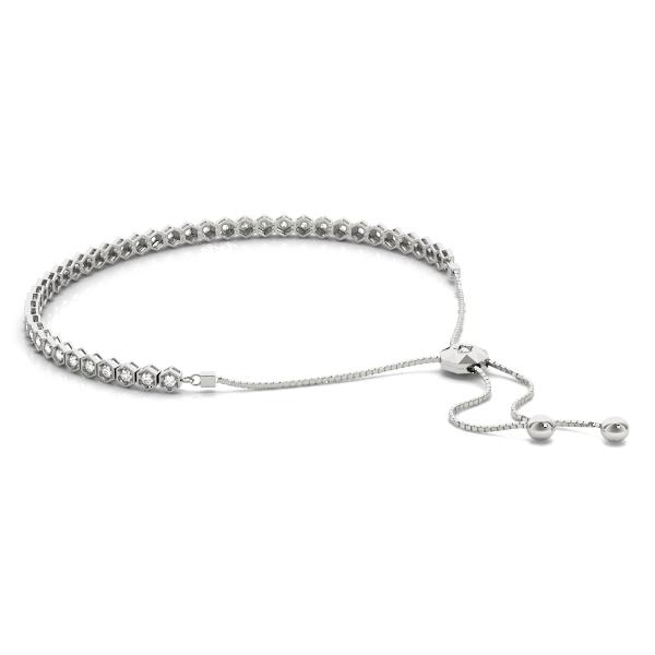 Hexagon Bezel Diamond Bracelet