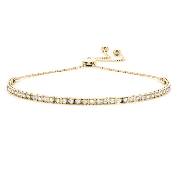 Square Bezel Round Diamond Tennis Bracelet
