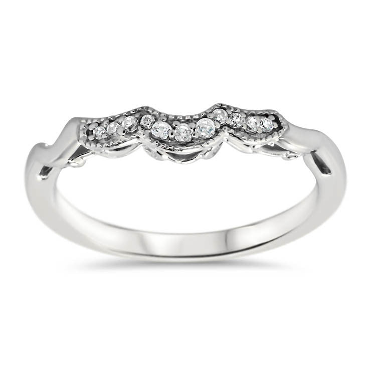 Unique Vintage Inspired Diamond Wedding Set - Seeds of Love Set - Moissanite Rings