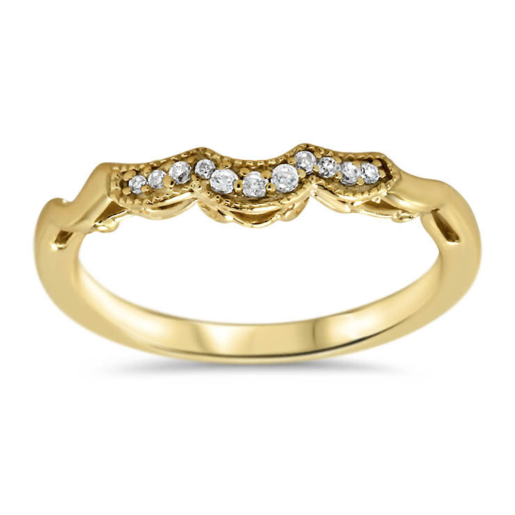 Unique Vintage Inspired Diamond Wedding Set - Seeds of Love Set - Moissanite Rings