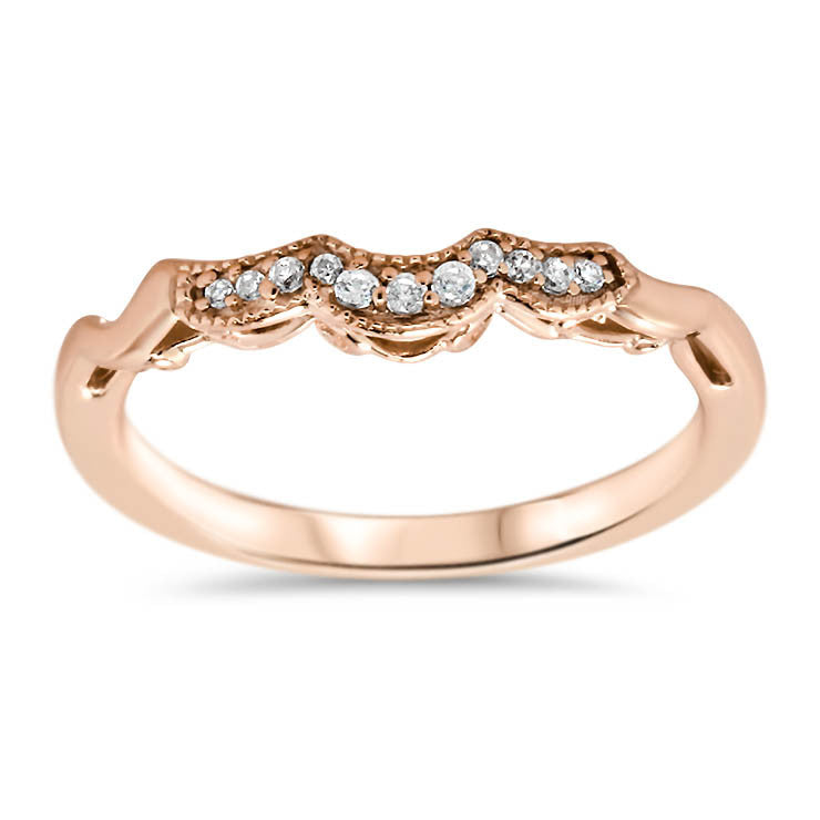 Diamond Matching Wedding Band For Set - Seeds of Love Set - Moissanite Rings