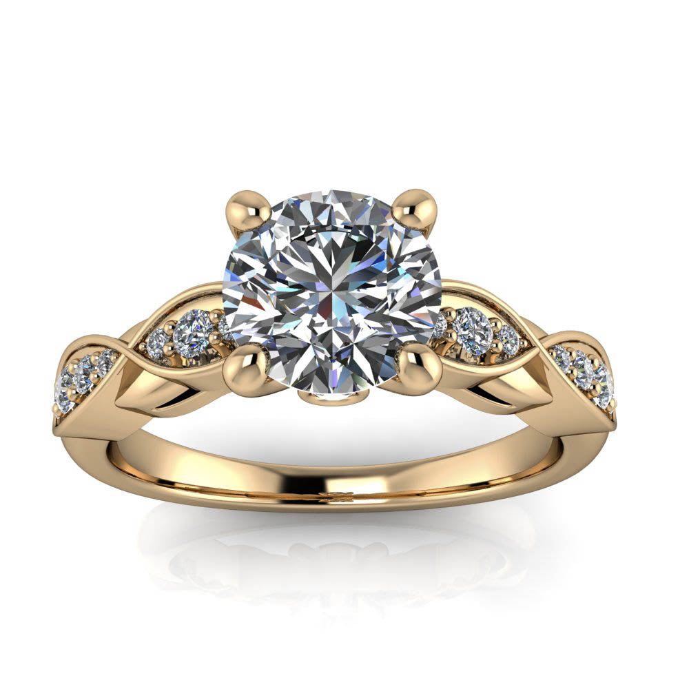 Infinity Band Engagement Ring - Hunter - Moissanite Rings