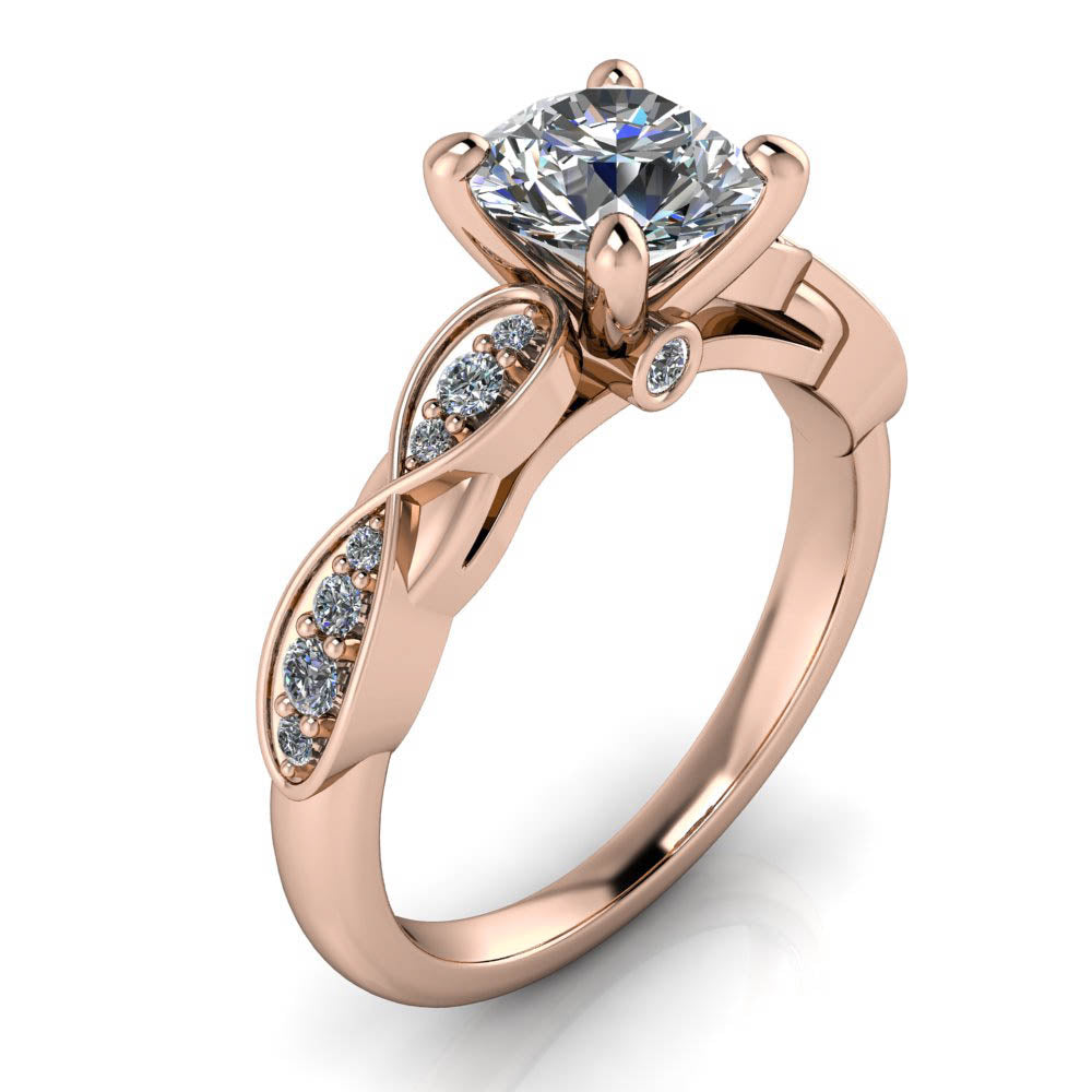 Infinity Band Engagement Ring - Hunter - Moissanite Rings