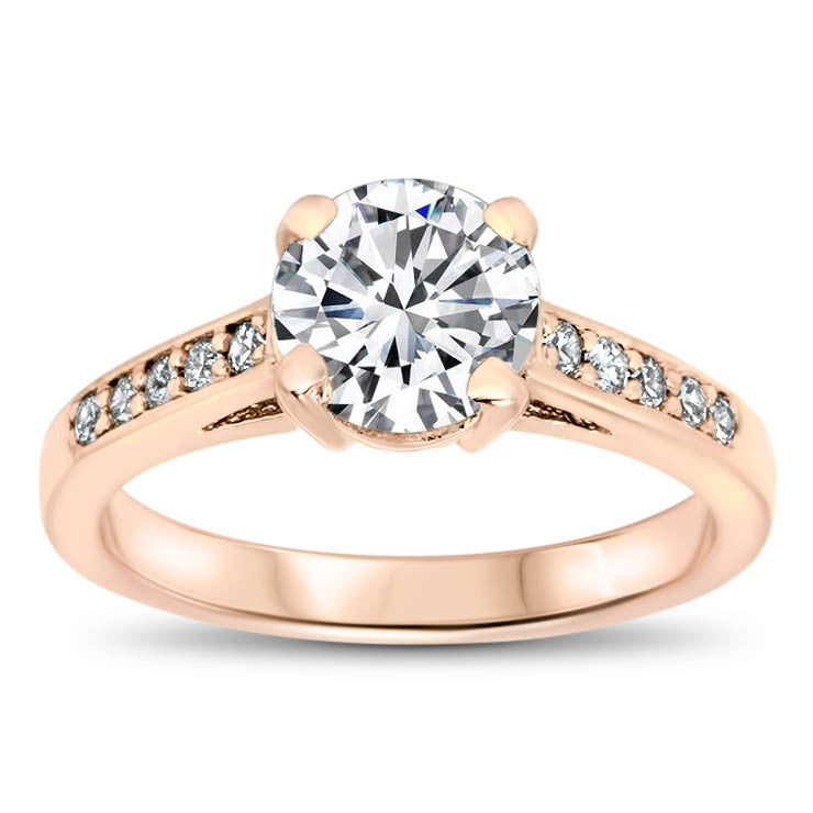 Timeless Engagement Ring with Diamond Accents - Paige