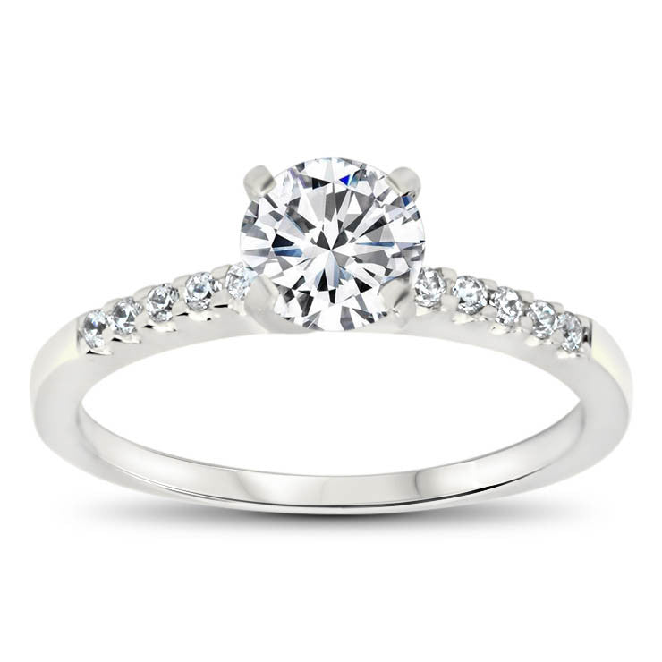 Moissanite  Engagement Ring Diamond Setting - Tink - Moissanite Rings