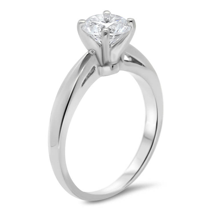 Cut Out Solitaire Moissanite Engagement Ring - Kyle - Moissanite Rings