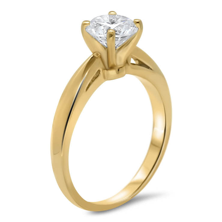 Cut Out Solitaire Moissanite Engagement Ring - Kyle - Moissanite Rings