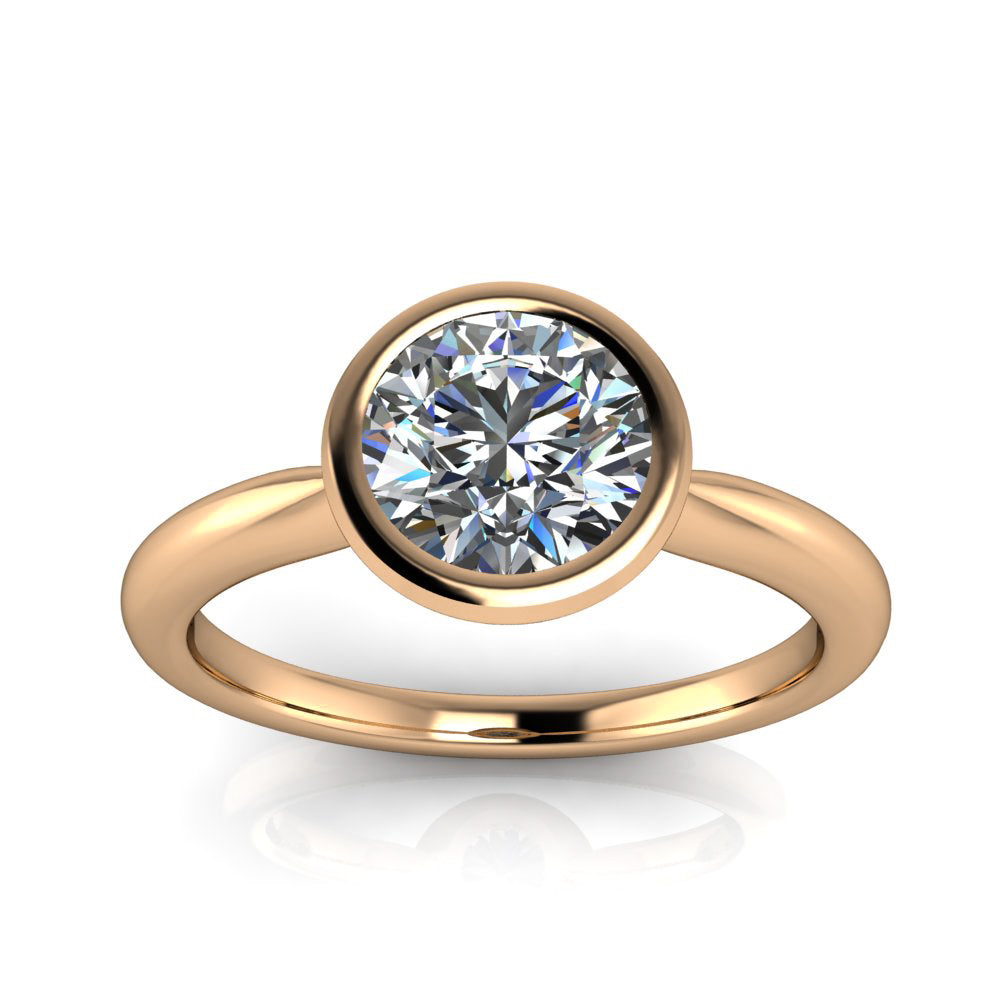 Round Bezel Set Engagement Ring - Blurb