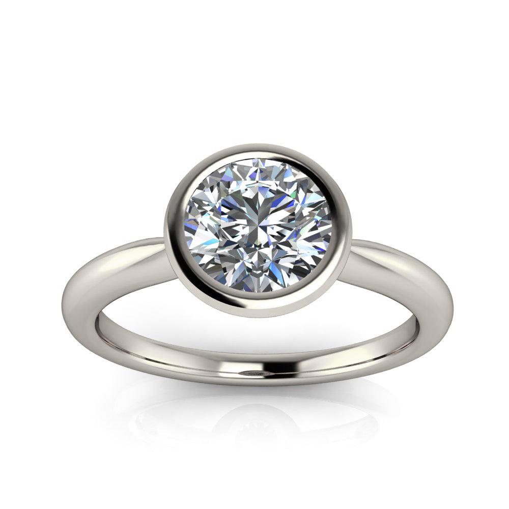 Round Bezel Set Engagement Ring - Blurb