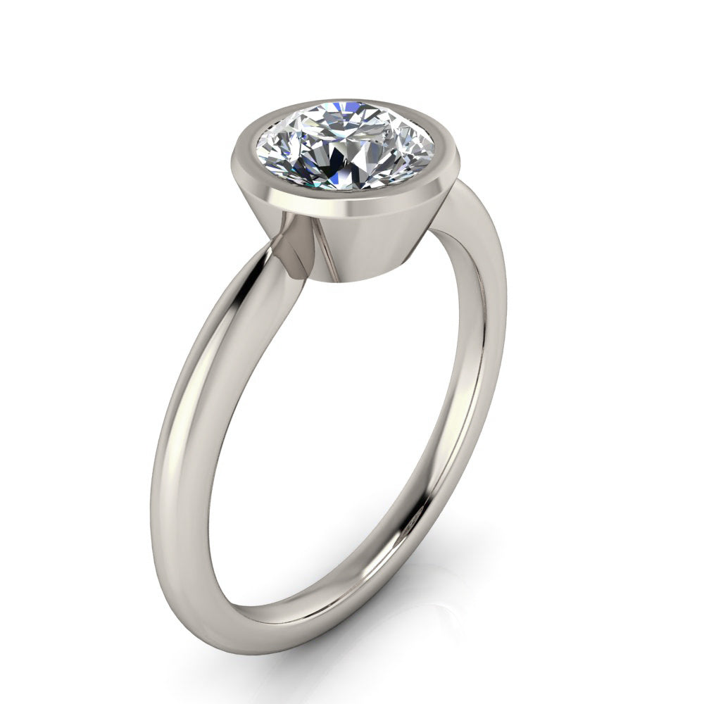 Round Bezel Set Engagement Ring - Blurb