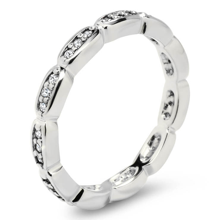 Diamond Eternity Wedding - Sly - Moissanite Rings
