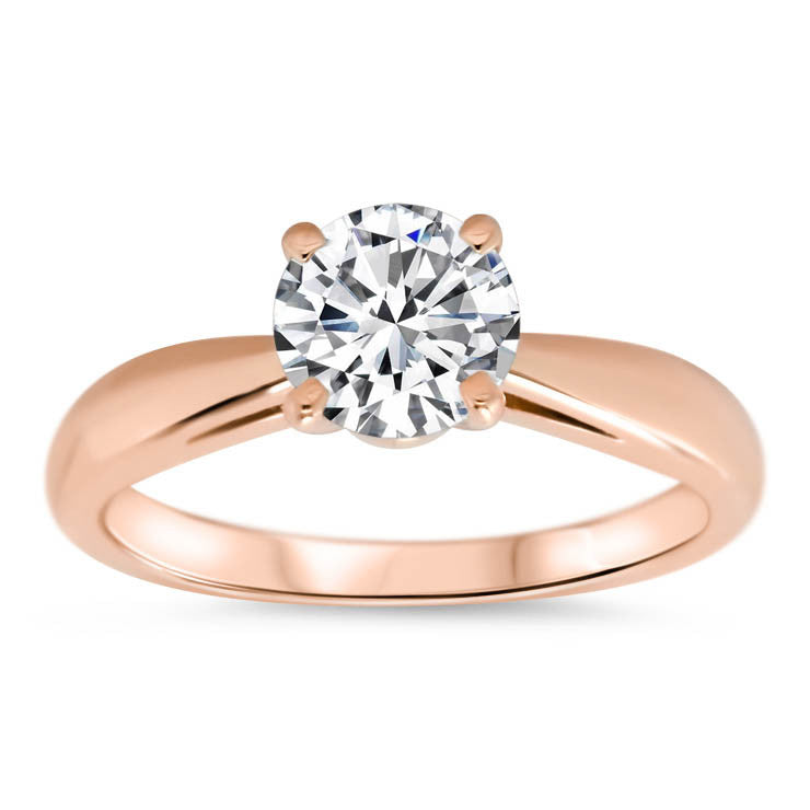 Cut Out Solitaire Moissanite Engagement Ring - Kyle - Moissanite Rings