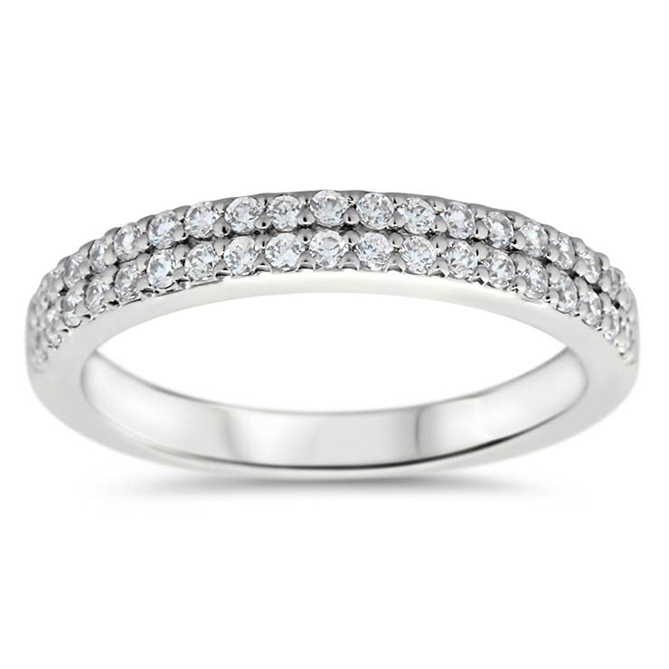 Double Row Diamond Band - Doll Band - Moissanite Rings