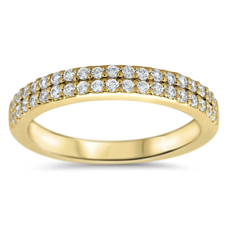 Double Row Diamond Band - Doll Band - Moissanite Rings