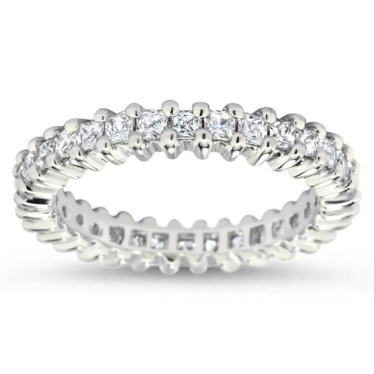 Princess Cut Diamond Eternity Wedding Band - Princess for Eternity - Moissanite Rings