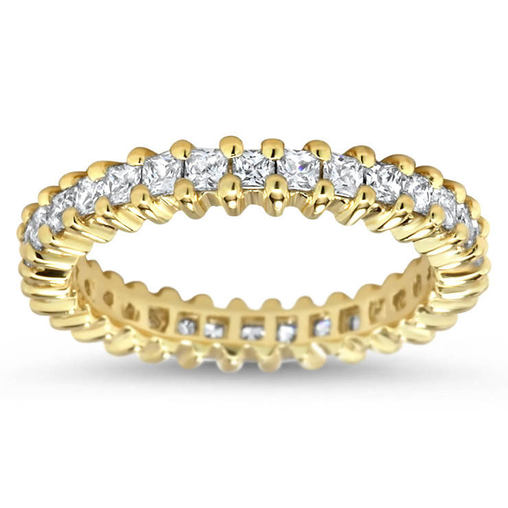 Princess Cut Diamond Eternity Wedding Band - Princess for Eternity - Moissanite Rings