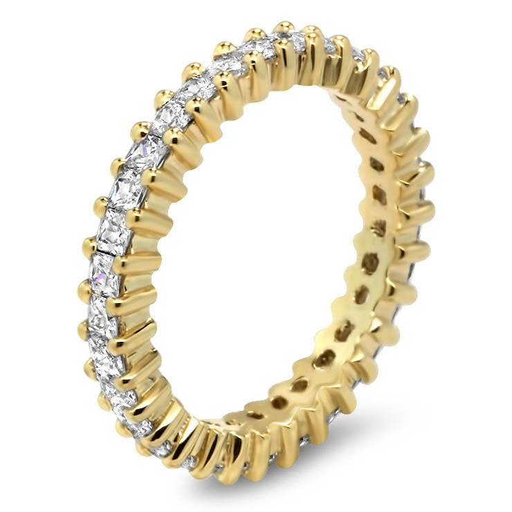 Princess Cut Diamond Eternity Wedding Band - Princess for Eternity - Moissanite Rings