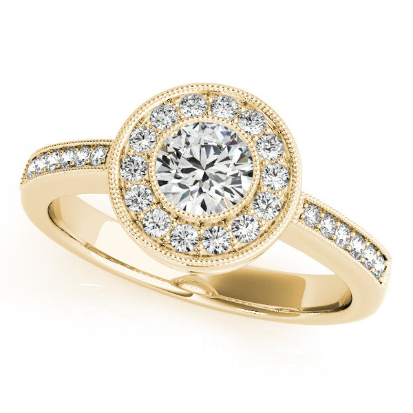 Bezel Set Moissanite Engagement Ring - Theresa - Moissanite Rings