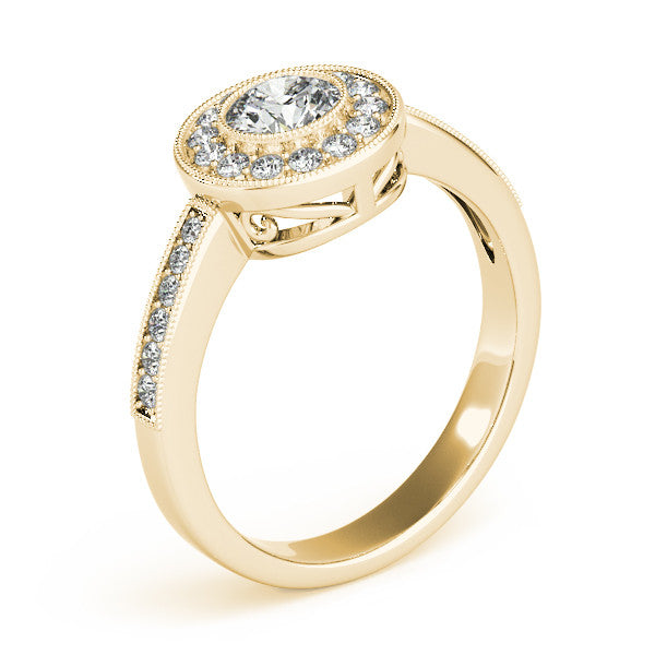 Bezel Set Moissanite Engagement Ring - Theresa - Moissanite Rings