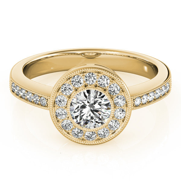 Bezel Set Moissanite Engagement Ring - Theresa - Moissanite Rings