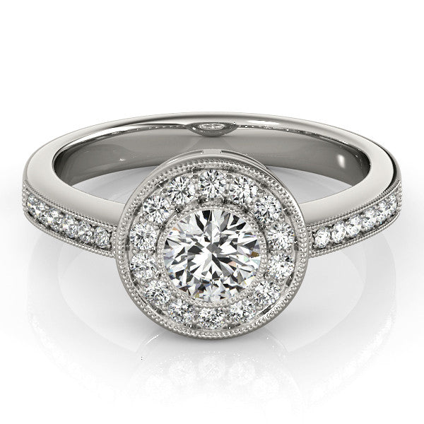 Bezel Set Moissanite Engagement Ring - Theresa - Moissanite Rings