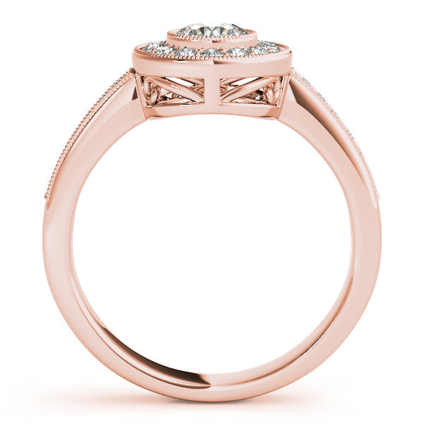 Bezel Set Moissanite Engagement Ring - Theresa - Moissanite Rings