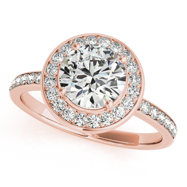 Diamond Halo Moissanite Engagement Ring - Madison - Moissanite Rings