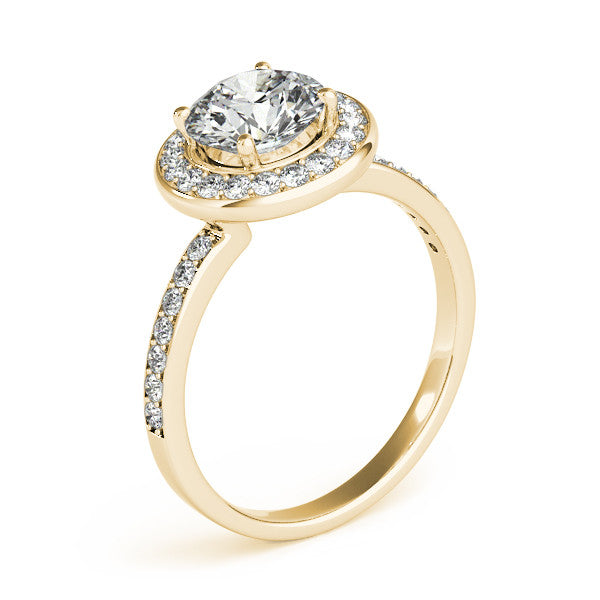 Diamond Halo Moissanite Engagement Ring - Madison - Moissanite Rings