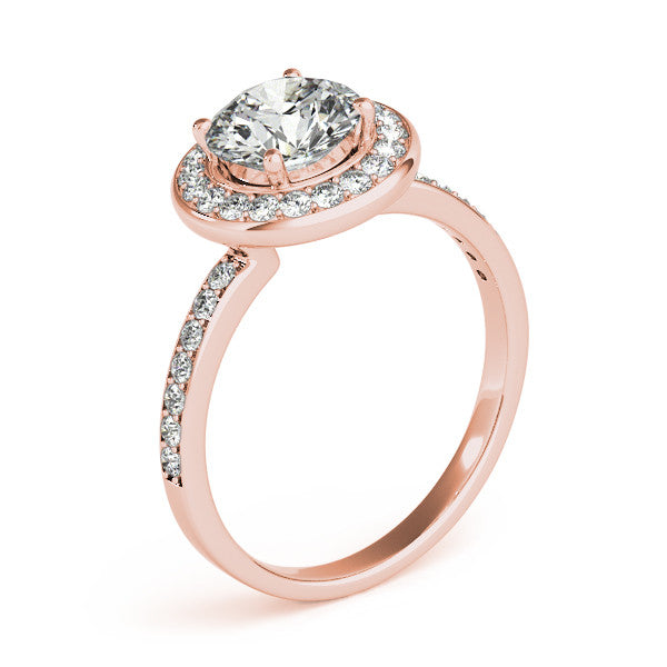 Diamond Halo Moissanite Engagement Ring - Madison - Moissanite Rings
