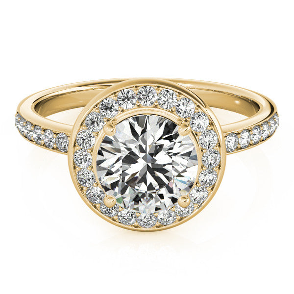 Diamond Halo Moissanite Engagement Ring - Madison - Moissanite Rings