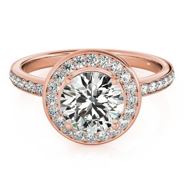 Diamond Halo Moissanite Engagement Ring - Madison - Moissanite Rings