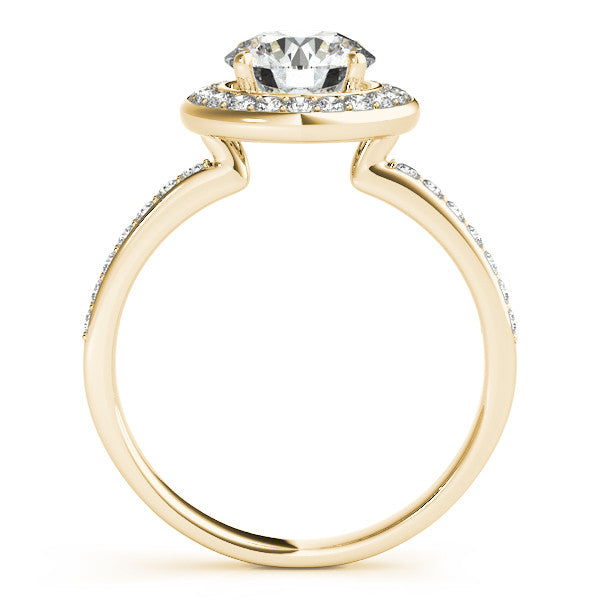 Diamond Halo Moissanite Engagement Ring - Madison - Moissanite Rings