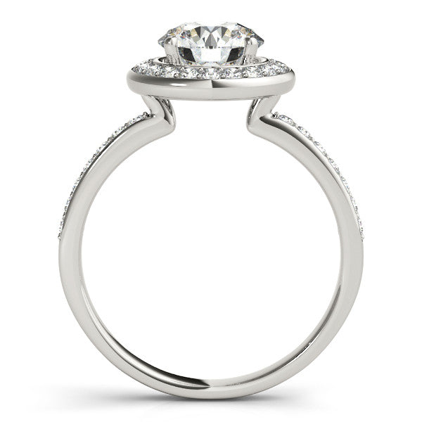Diamond Halo Moissanite Engagement Ring - Madison - Moissanite Rings