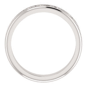 4 mm Carved Vintage Style Wedding Band - Moissanite Rings