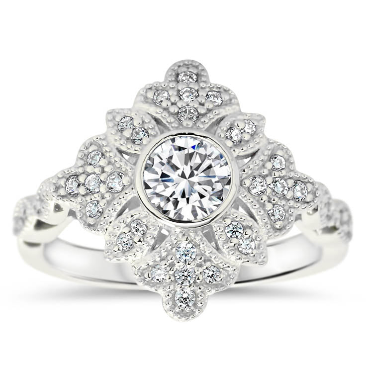 Karen Flower Wedding Rings