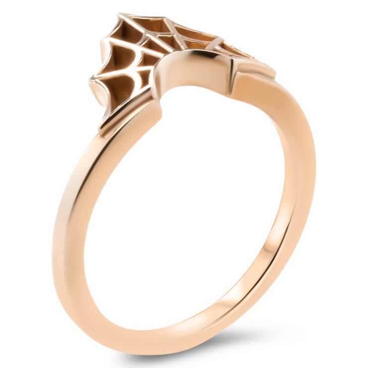 Spider Web Wedding Band Web Ring Curved Band - Web - Moissanite Rings