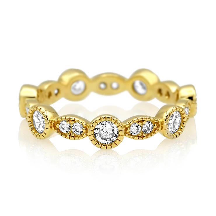Diamond Vintage Style Eternity Band