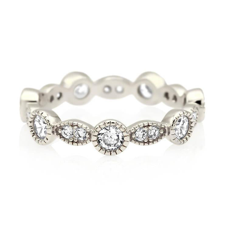 Diamond Vintage Style Eternity Band