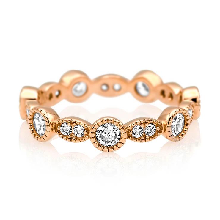 Diamond Vintage Style Eternity Band