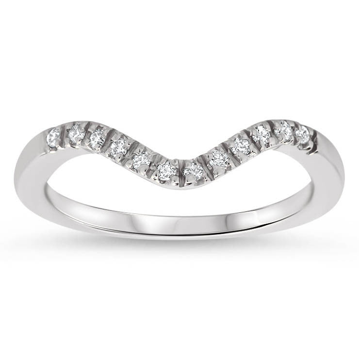 Snowflake Style Engagement Ring Plain Band Diamond Halo Matching Diamond Wedding Band - Snowflake II Set - Moissanite Rings