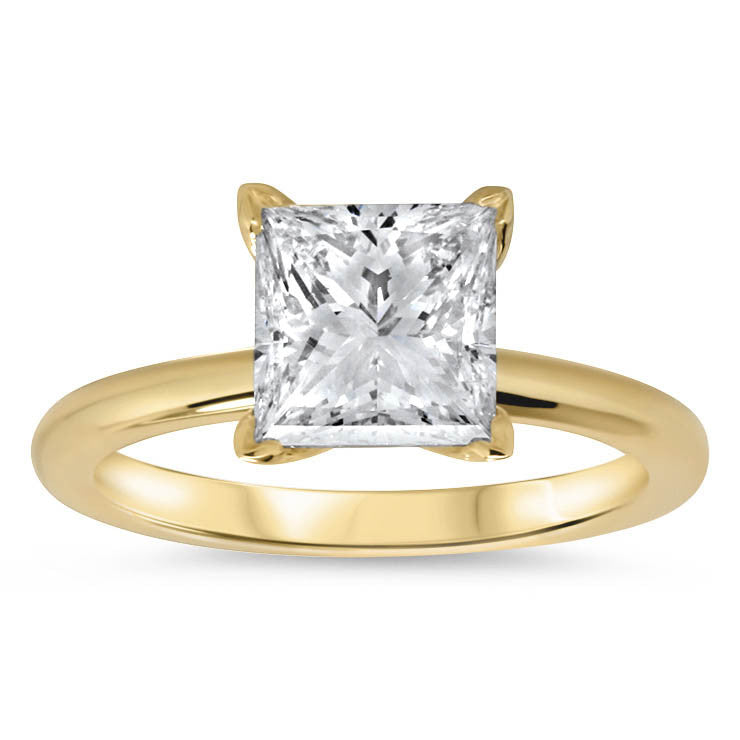 Forever One Princess Cut Solitaire Engagement Ring - June - Moissanite Rings