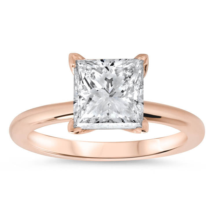 Forever One Princess Cut Solitaire Engagement Ring - June - Moissanite Rings