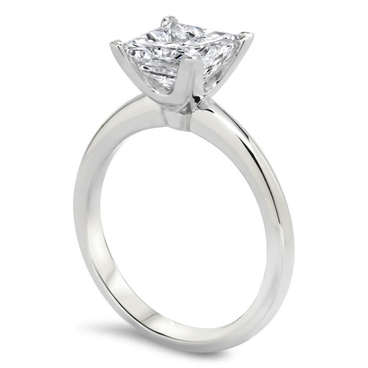 Forever One Princess Cut Solitaire Engagement Ring - June - Moissanite Rings
