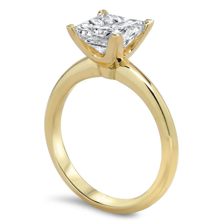 Forever One Princess Cut Solitaire Engagement Ring - June - Moissanite Rings
